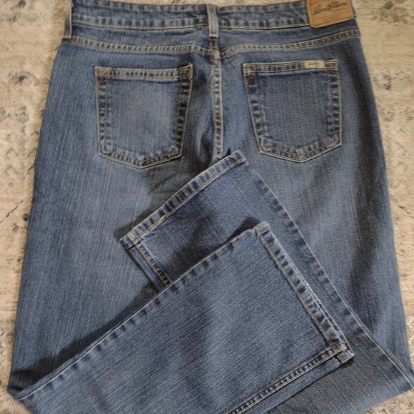 Stretch Levi's Low Rise Bootcut Jeans size Missus 10 short - Picture 6 of 8
